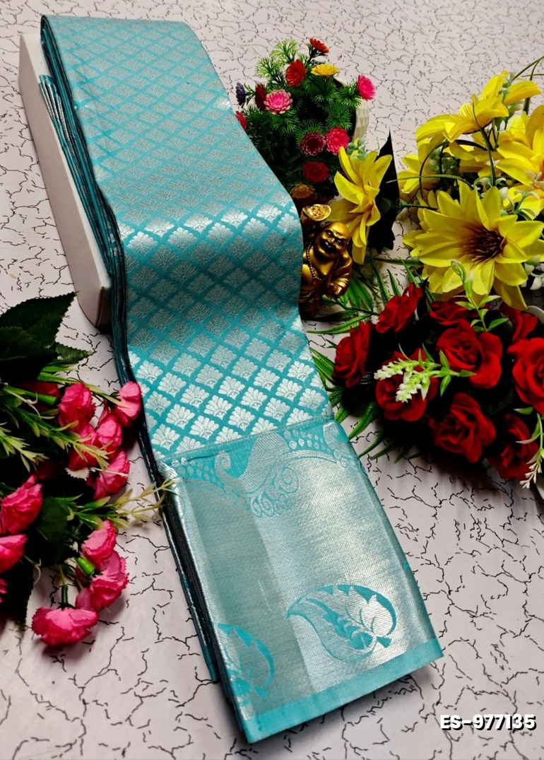 ELITE BRIDAL PICK &PICK SILK SAREES AND WEDDING ART SILK SAREES - DARK SKY BLUE (5)