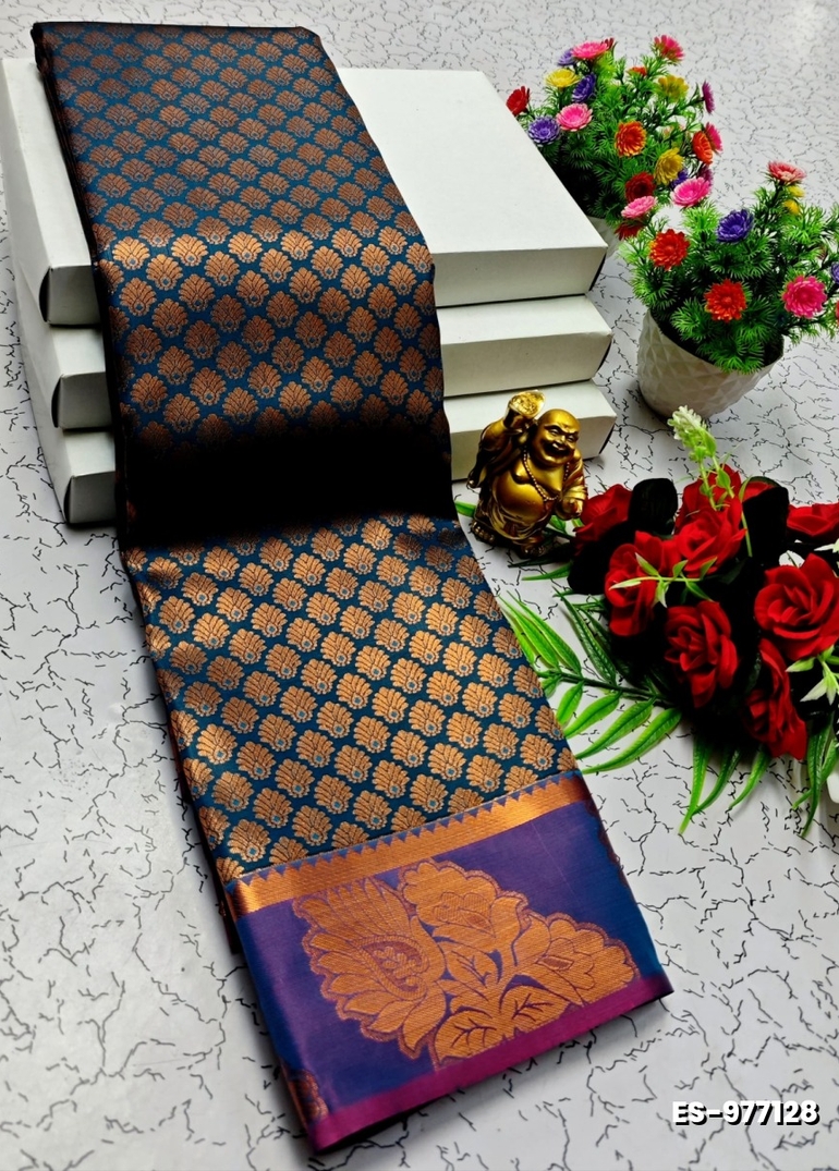 ELITE BRIDAL PICK &PICK SILK SAREES AND WEDDING ART SILK SAREES - BULE (3)