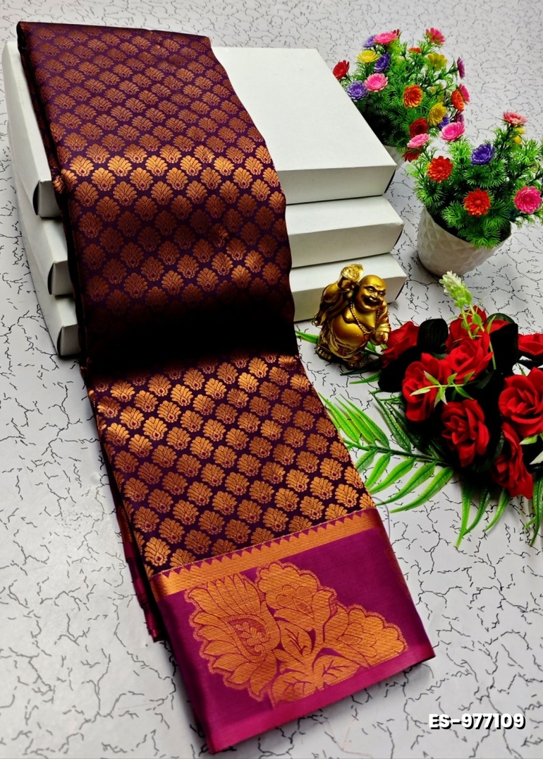 ELITE BRIDAL PICK &PICK SILK SAREES AND WEDDING ART SILK SAREES - PURPLE COLOUR (3)