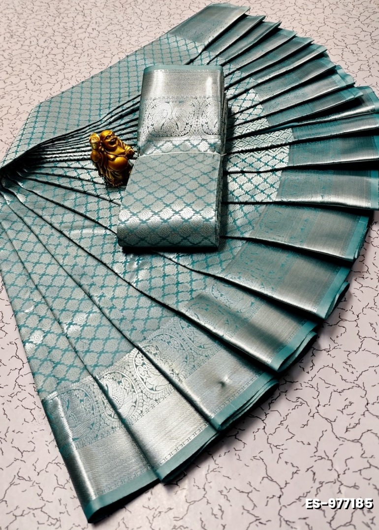 ELITE BRIDAL PICK &PICK SILK SAREES AND WEDDING ART SILK SAREES - BLUE SHADE (5)