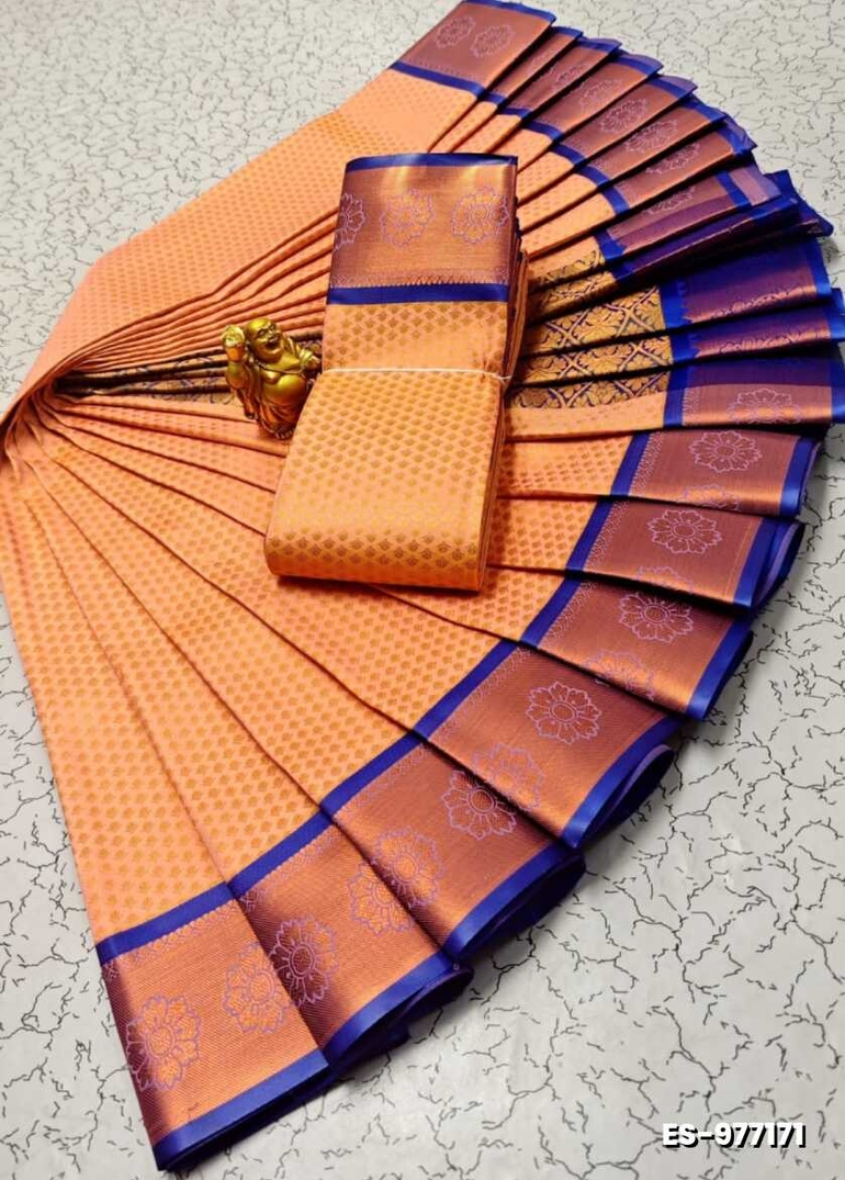 ELITE BRIDAL PICK &PICK SILK SAREES AND WEDDING ART SILK SAREES - PEACH COLOUR (5)