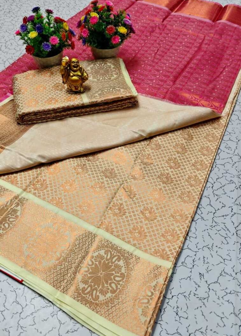 ELITE BRIDAL PICK &PICK SILK SAREES AND WEDDING ART SILK SAREES - LIGHT SANDLE