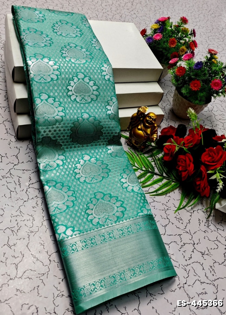 ELITE BRIDAL PICK &PICK SILK SAREES AND WEDDING ART SILK SAREES - TUQUOISE (4)
