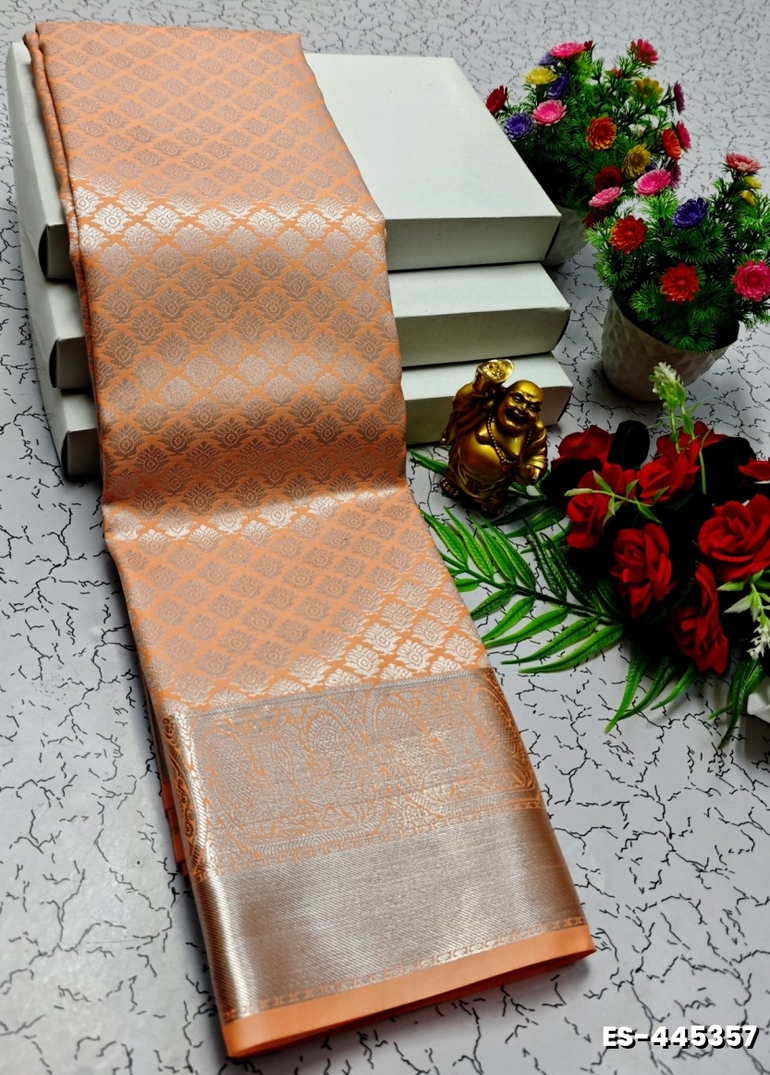 ELITE BRIDAL PICK &PICK SILK SAREES AND WEDDING ART SILK SAREES - LIGHT ORANGE (5)