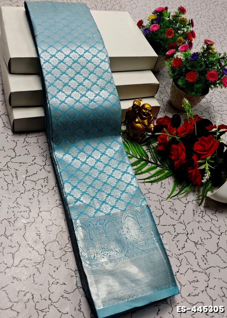 ELITE BRIDAL PICK &PICK SILK SAREES AND WEDDING ART SILK SAREES - SKY BLUE (7)