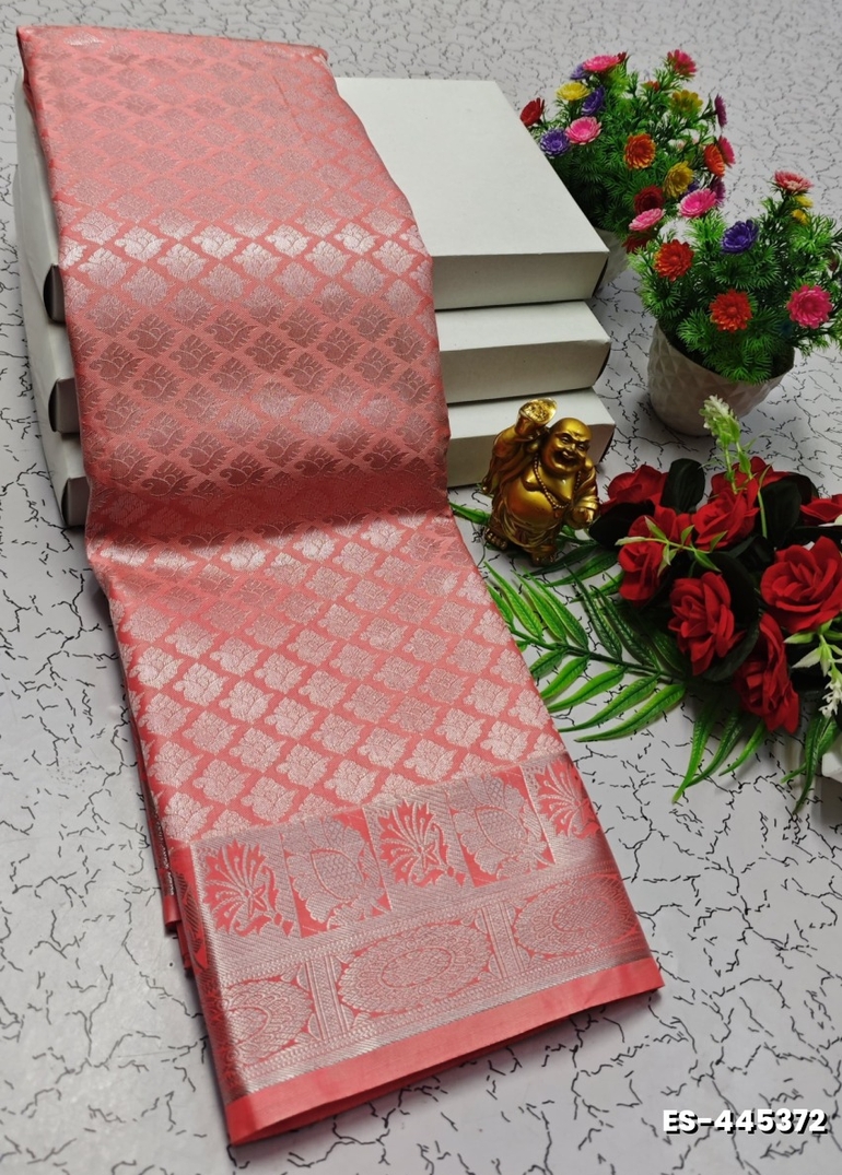 ELITE BRIDAL PICK &PICK SILK SAREES AND WEDDING ART SILK SAREES - CORAL COLOUR (3)