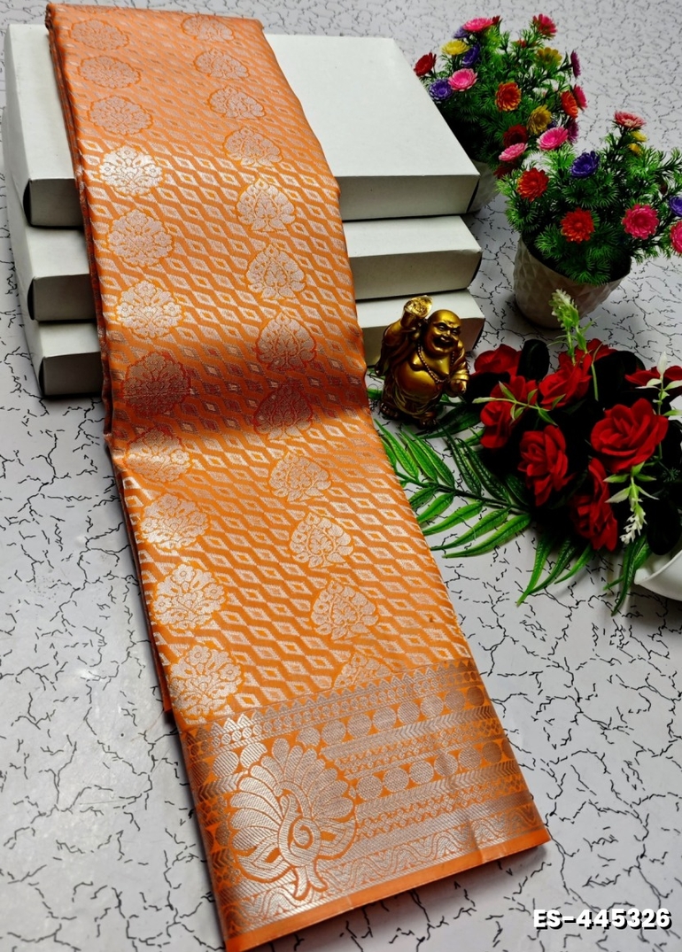 ELITE BRIDAL PICK &PICK SILK SAREES AND WEDDING ART SILK SAREES - ORANGE N (4)