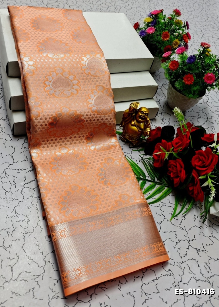 ELITE BRIDAL PICK &PICK SILK SAREES AND WEDDING ART SILK SAREES - ORANGE (7)