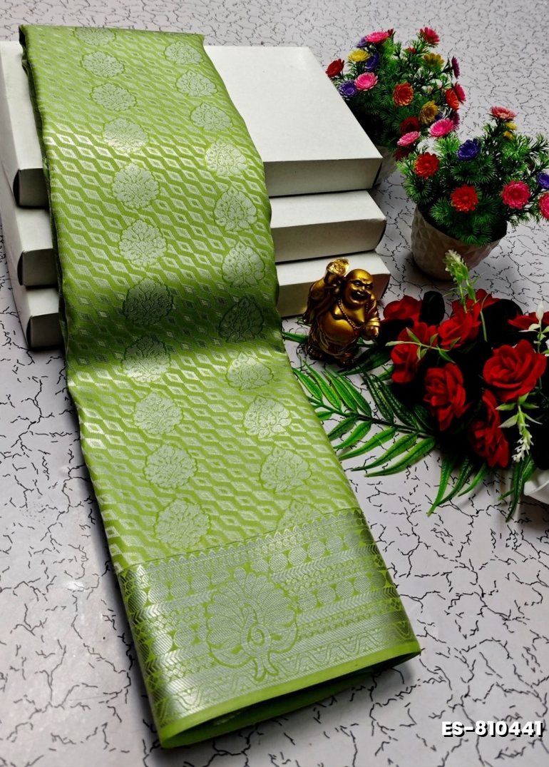 ELITE BRIDAL PICK &PICK SILK SAREES AND WEDDING ART SILK SAREES - LIGHT GREEN (12)