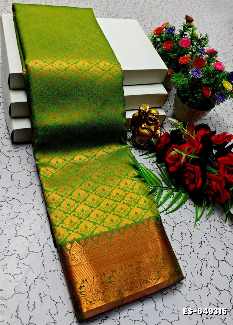 ELITE BRIDAL PICK &PICK SILK SAREES AND WEDDING ART SILK SAREES - GREEN (1)