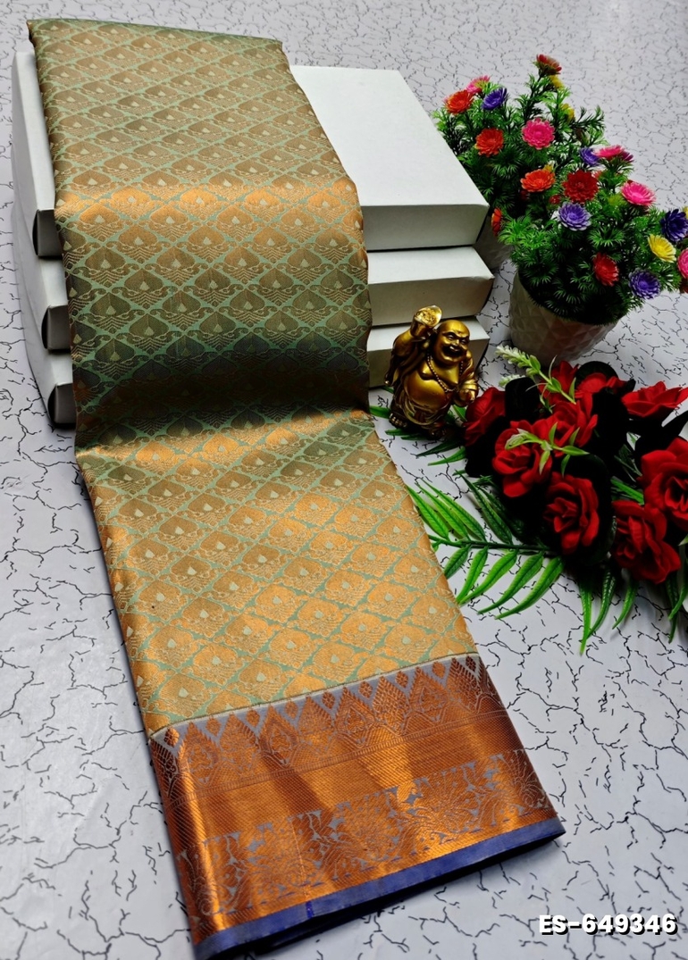 ELITE BRIDAL PICK &PICK SILK SAREES AND WEDDING ART SILK SAREES - LIGHT GREEN SHADE (2)