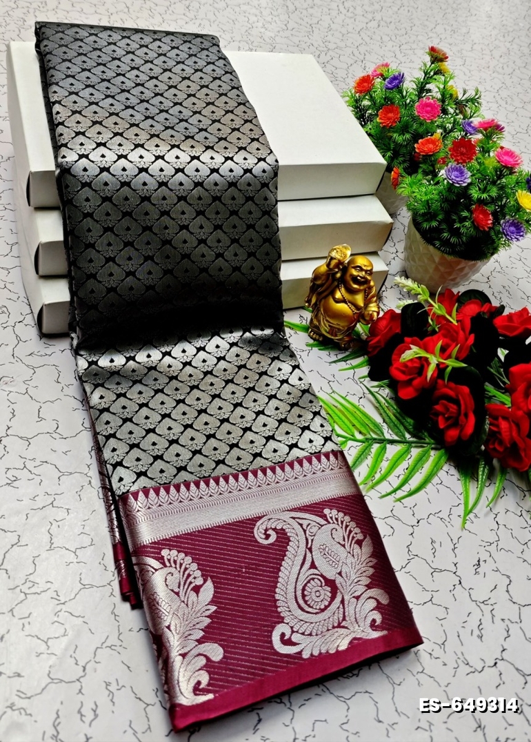 ELITE BRIDAL PICK &PICK SILK SAREES AND WEDDING ART SILK SAREES - BLACK (5)