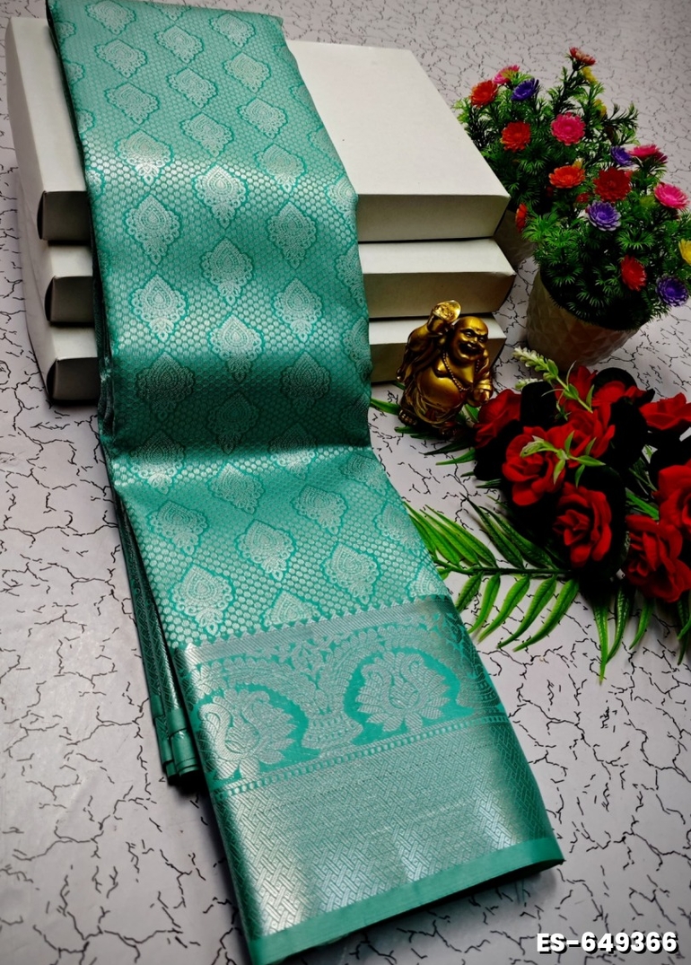 ELITE BRIDAL PICK &PICK SILK SAREES AND WEDDING ART SILK SAREES - TUQUOISE (5)