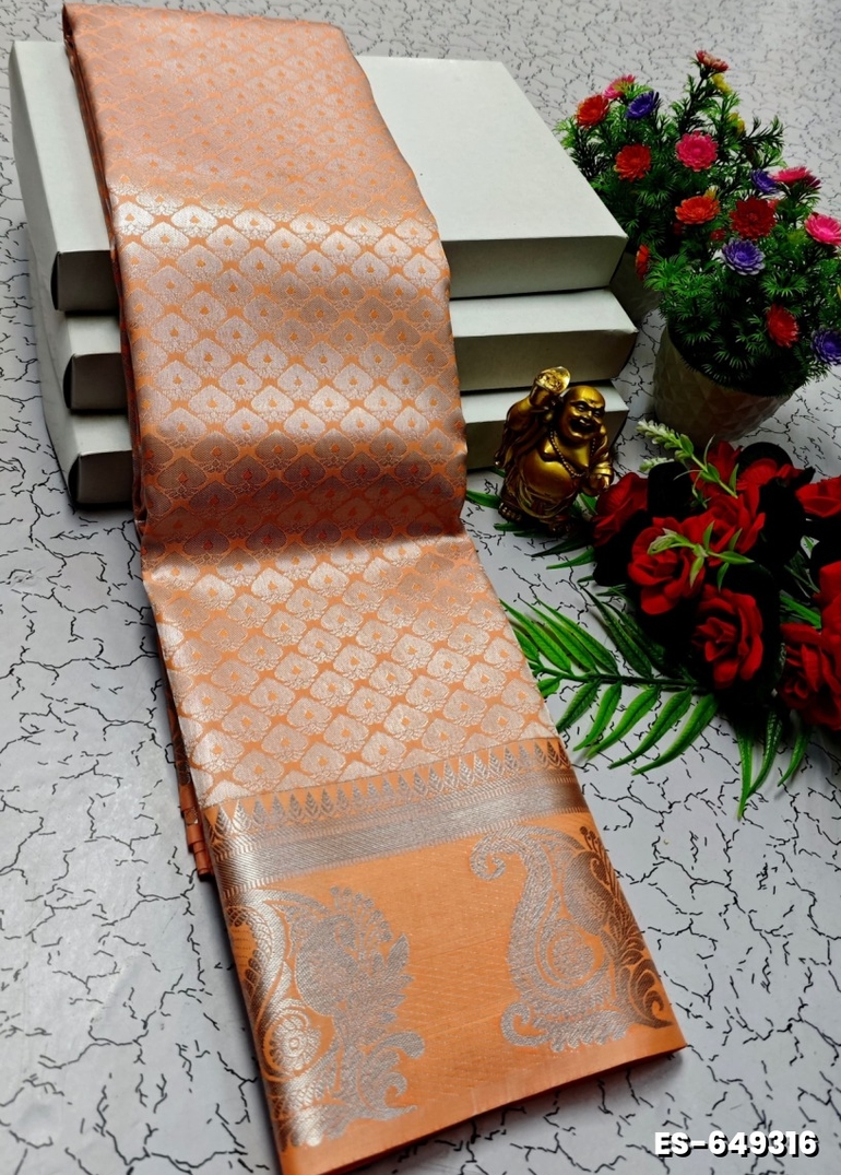 ELITE BRIDAL PICK &PICK SILK SAREES AND WEDDING ART SILK SAREES - ORANGE (8)