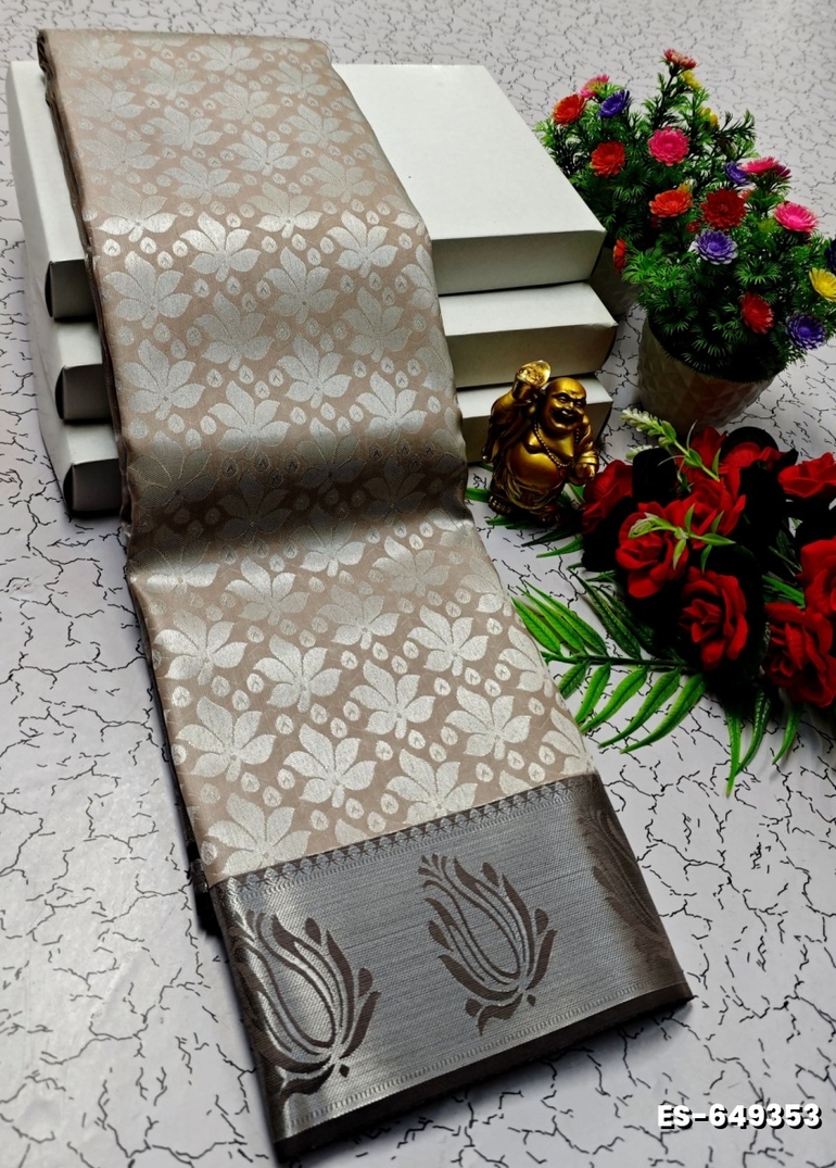 ELITE BRIDAL PICK &PICK SILK SAREES AND WEDDING ART SILK SAREES - BROWN (3)