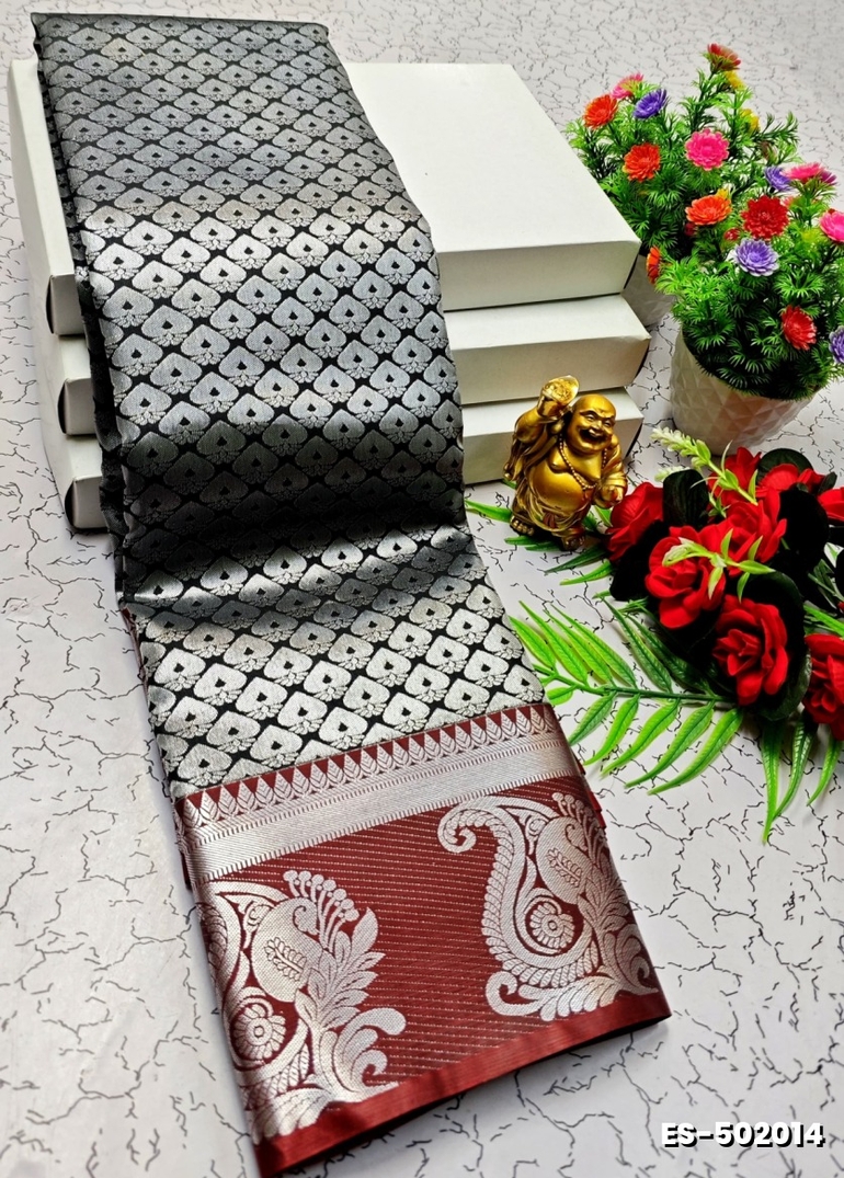 ELITE BRIDAL PICK &PICK SILK SAREES AND WEDDING ART SILK SAREES - BLACK (6)