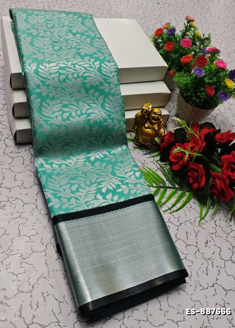 ELITE BRIDAL PICK &PICK SILK SAREES AND WEDDING ART SILK SAREES - TUQUOISE (6)