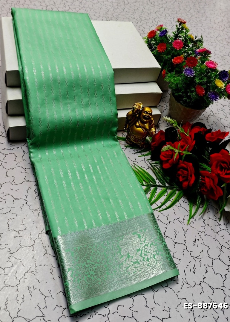 ELITE BRIDAL PICK &PICK SILK SAREES AND WEDDING ART SILK SAREES - LIGHT GREEN SHADE (3)