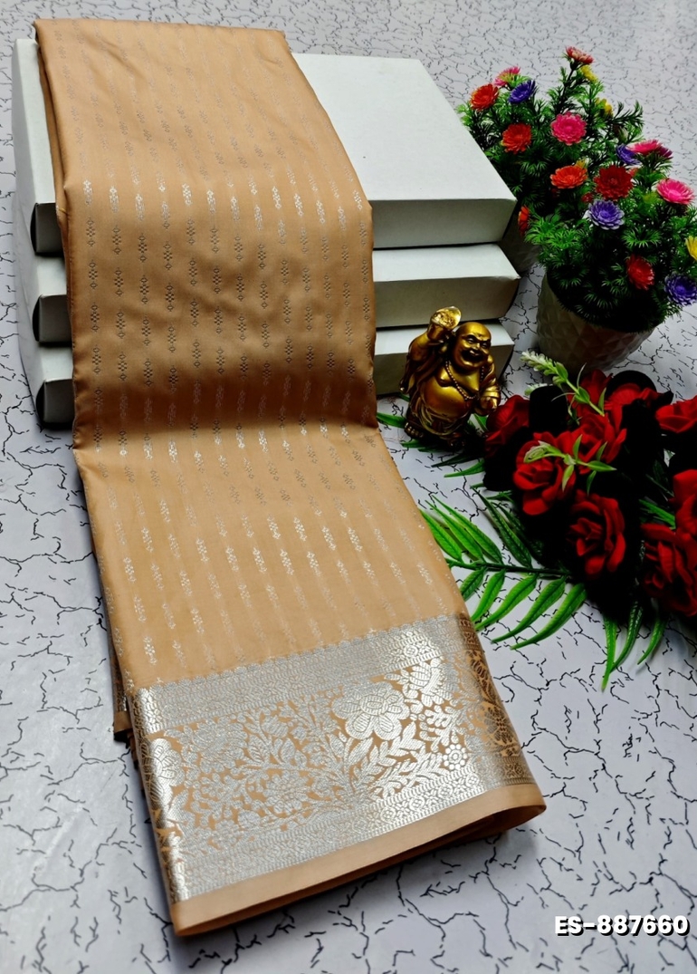 ELITE BRIDAL PICK &PICK SILK SAREES AND WEDDING ART SILK SAREES - CREAM COLOR (4)