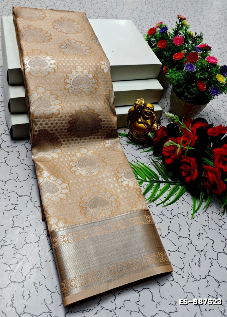 ELITE BRIDAL PICK &PICK SILK SAREES AND WEDDING ART SILK SAREES - LIGHT SANDLE (1)