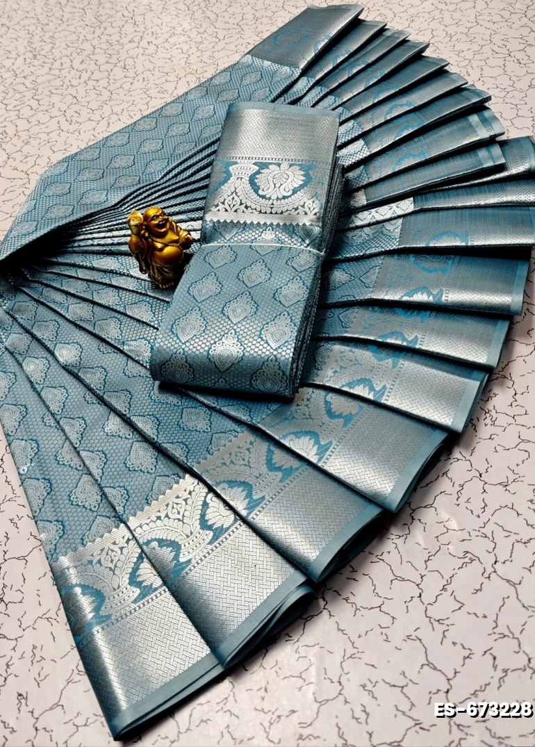 ELITE BRIDAL PICK &PICK SILK SAREES AND WEDDING ART SILK SAREES - BULE (4)