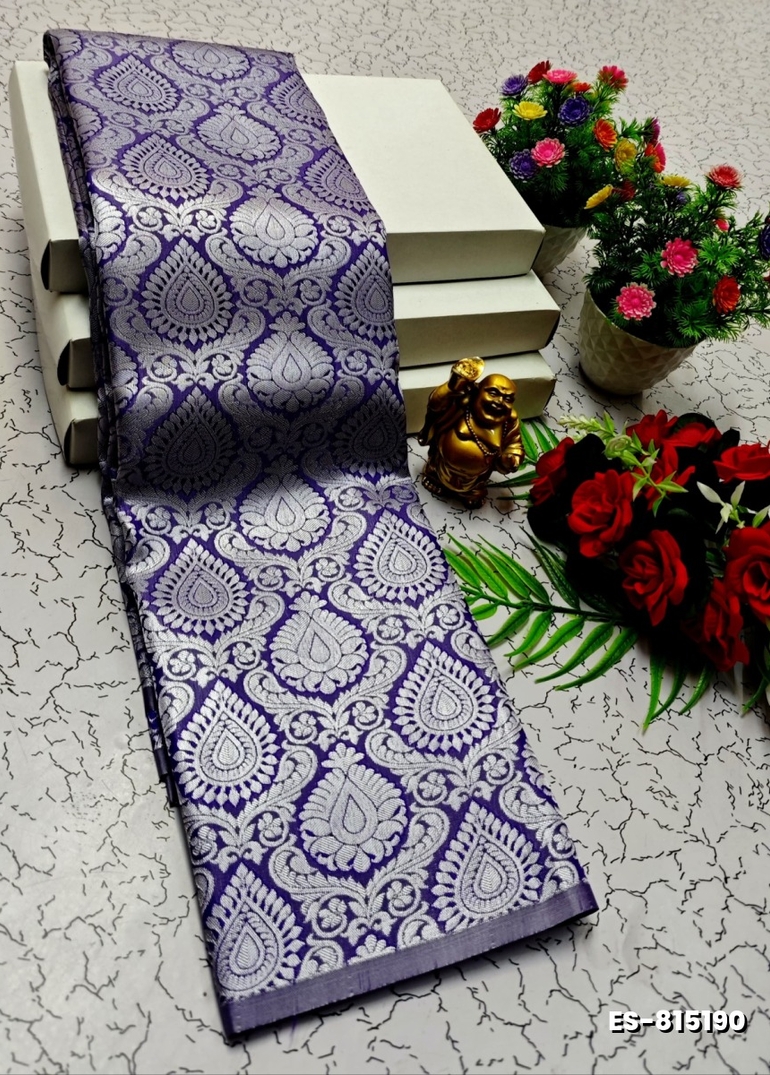 ELITE BRIDAL PICK &PICK SILK SAREES AND WEDDING ART SILK SAREES - BRINJAL COLOUR (1)