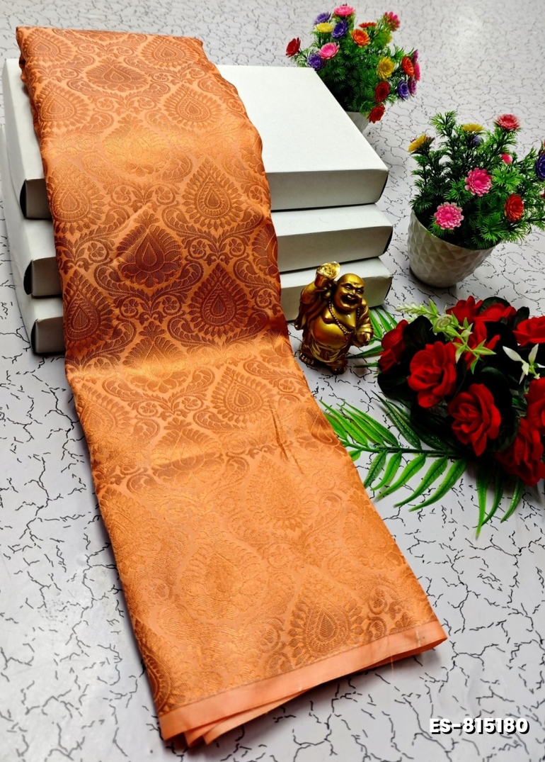 ELITE BRIDAL PICK &PICK SILK SAREES AND WEDDING ART SILK SAREES - TANGERINE COLOUR (4)