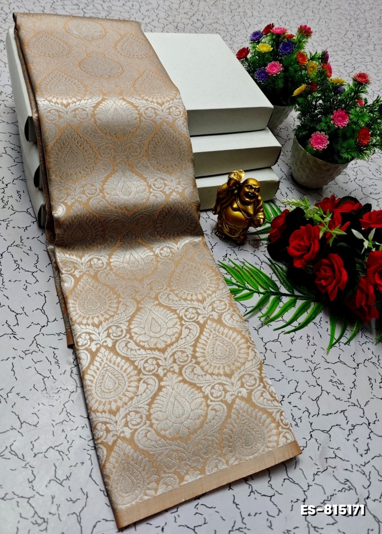 ELITE BRIDAL PICK &PICK SILK SAREES AND WEDDING ART SILK SAREES - PEACH COLOUR (9)