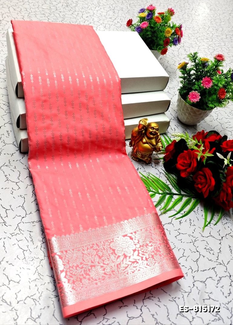 ELITE BRIDAL PICK &PICK SILK SAREES AND WEDDING ART SILK SAREES - CORAL COLOUR (7)