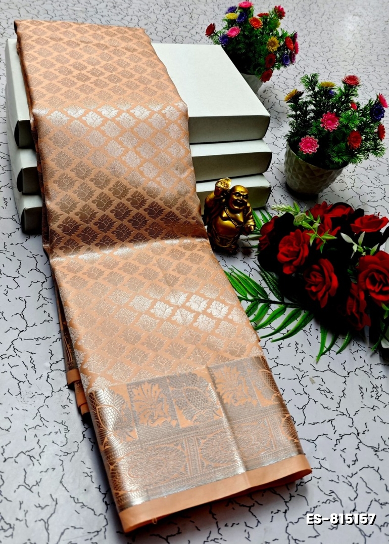 ELITE BRIDAL PICK &PICK SILK SAREES AND WEDDING ART SILK SAREES - LIGHT ORANGE (6)