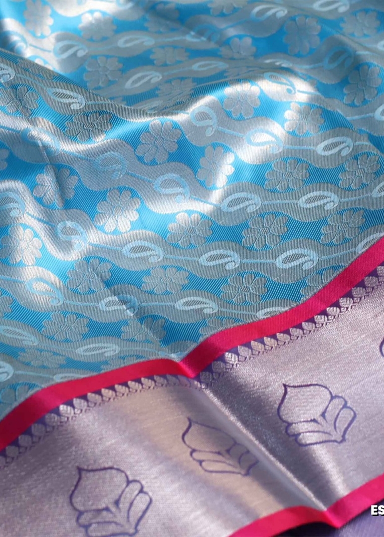 ELITE BRIDAL PICK &PICK SILK SAREES AND WEDDING ART SILK SAREES - TUQUOISE