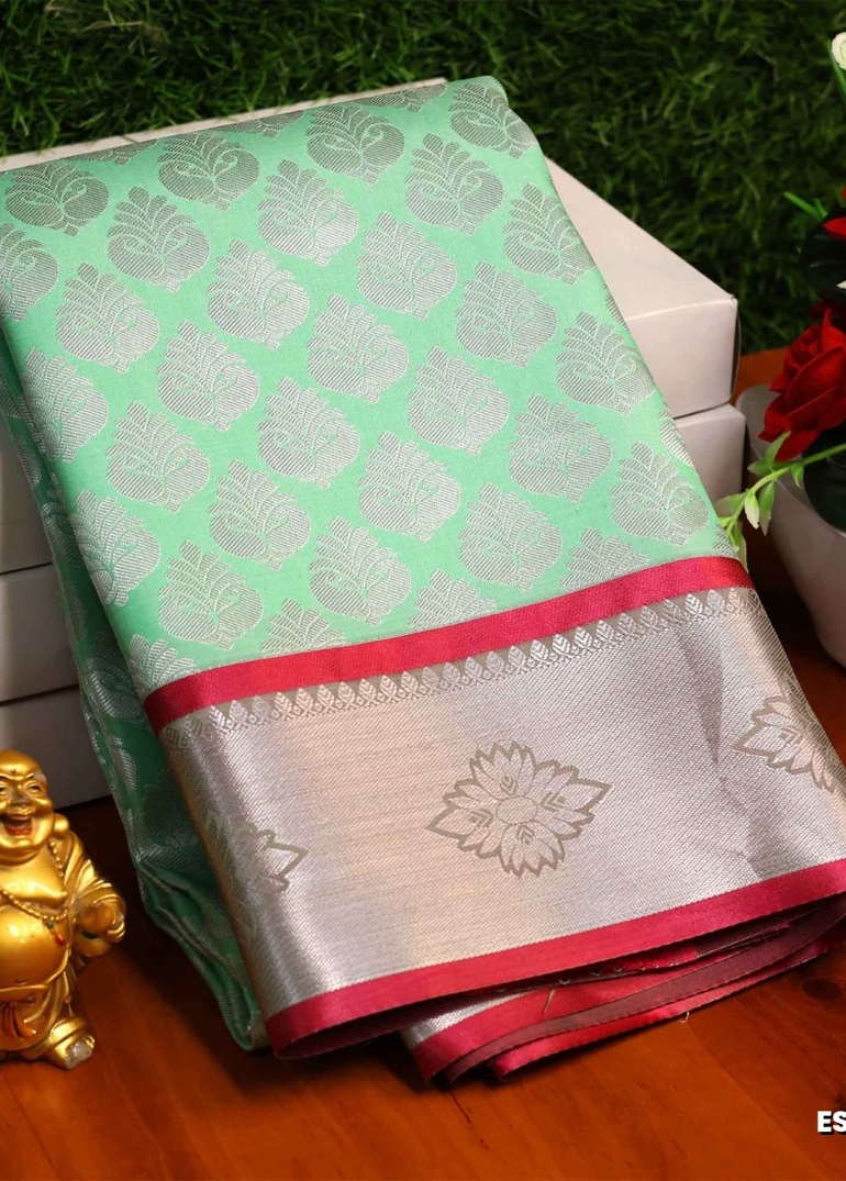 ELITE BRIDAL PICK &PICK SILK SAREES AND WEDDING ART SILK SAREES - EMERALD COLOUR