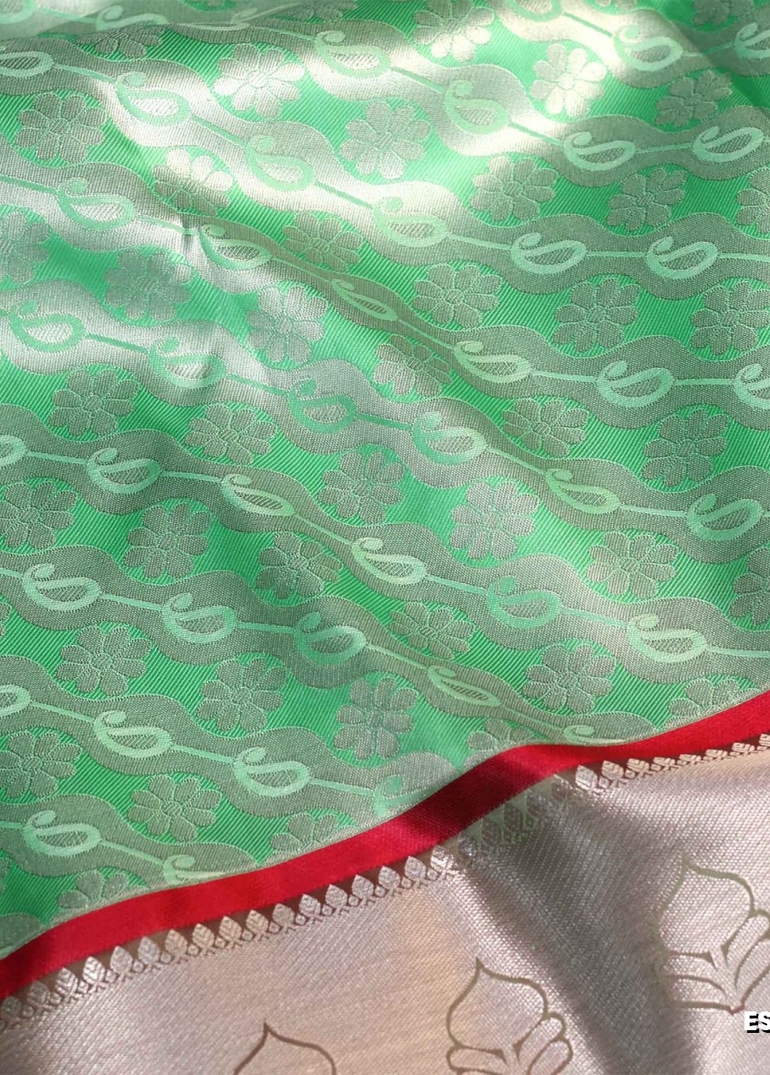 ELITE BRIDAL PICK &PICK SILK SAREES AND WEDDING ART SILK SAREES - EMERALD COLOUR