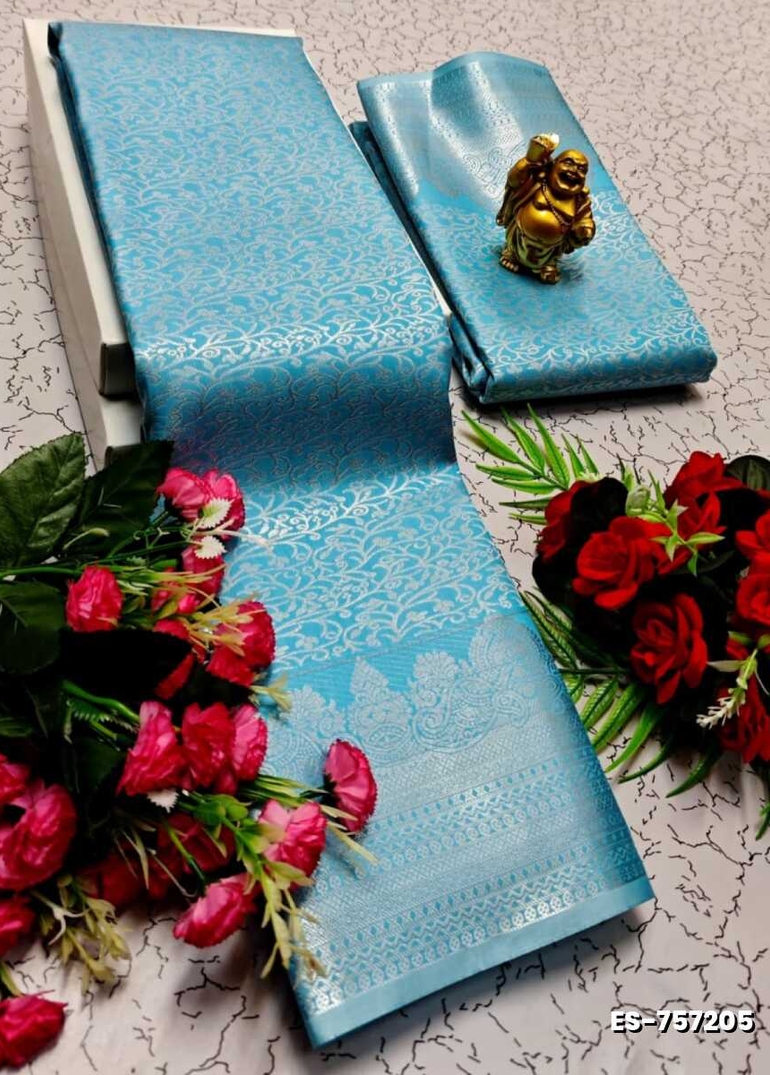 ELITE BRIDAL PICK &PICK SILK SAREES AND WEDDING ART SILK SAREES - SKY BLUE (8)