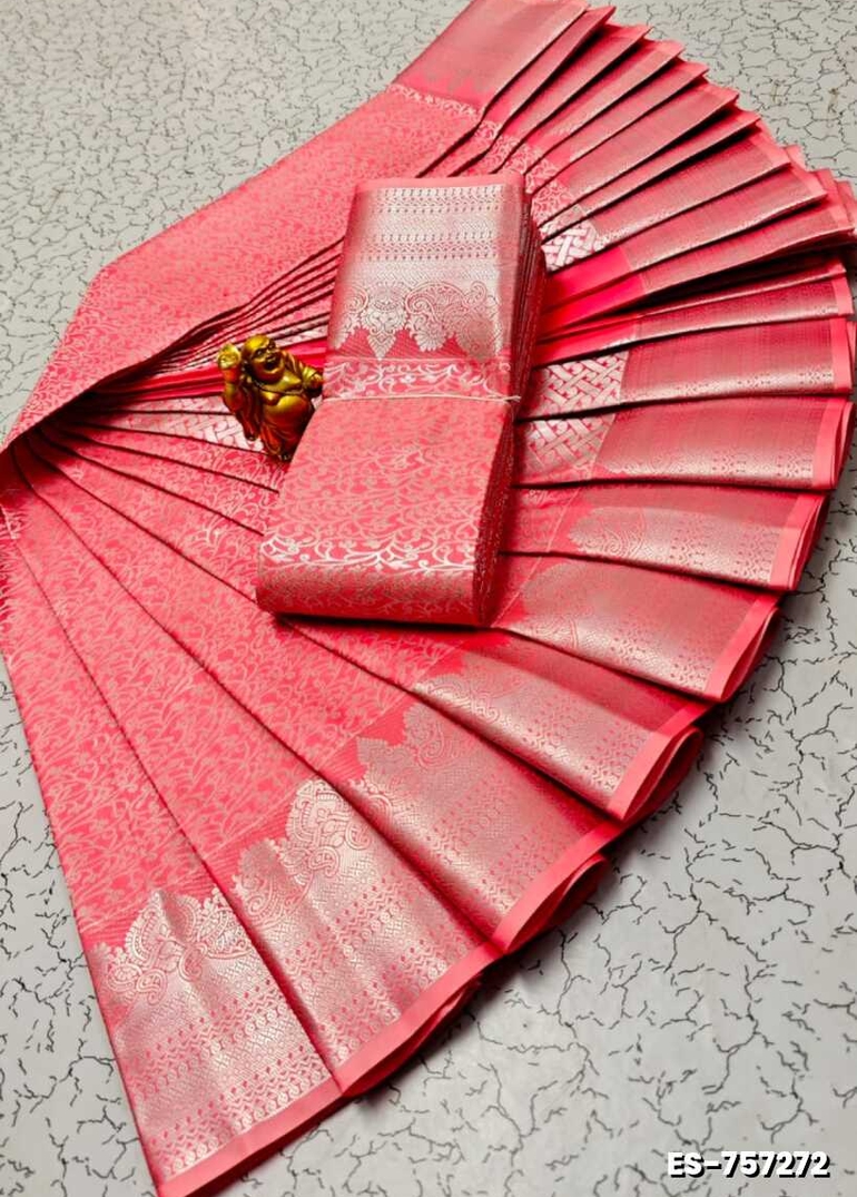 ELITE BRIDAL PICK &PICK SILK SAREES AND WEDDING ART SILK SAREES - CORAL COLOUR (8)