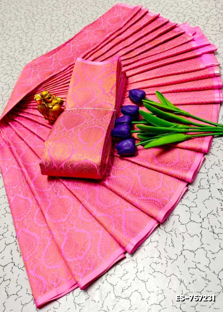 ELITE BRIDAL PICK &PICK SILK SAREES AND WEDDING ART SILK SAREES - DARK PINK (6)