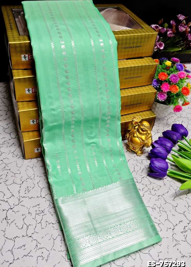 ELITE BRIDAL PICK &PICK SILK SAREES AND WEDDING ART SILK SAREES - TURQUOISE GREEN (1)