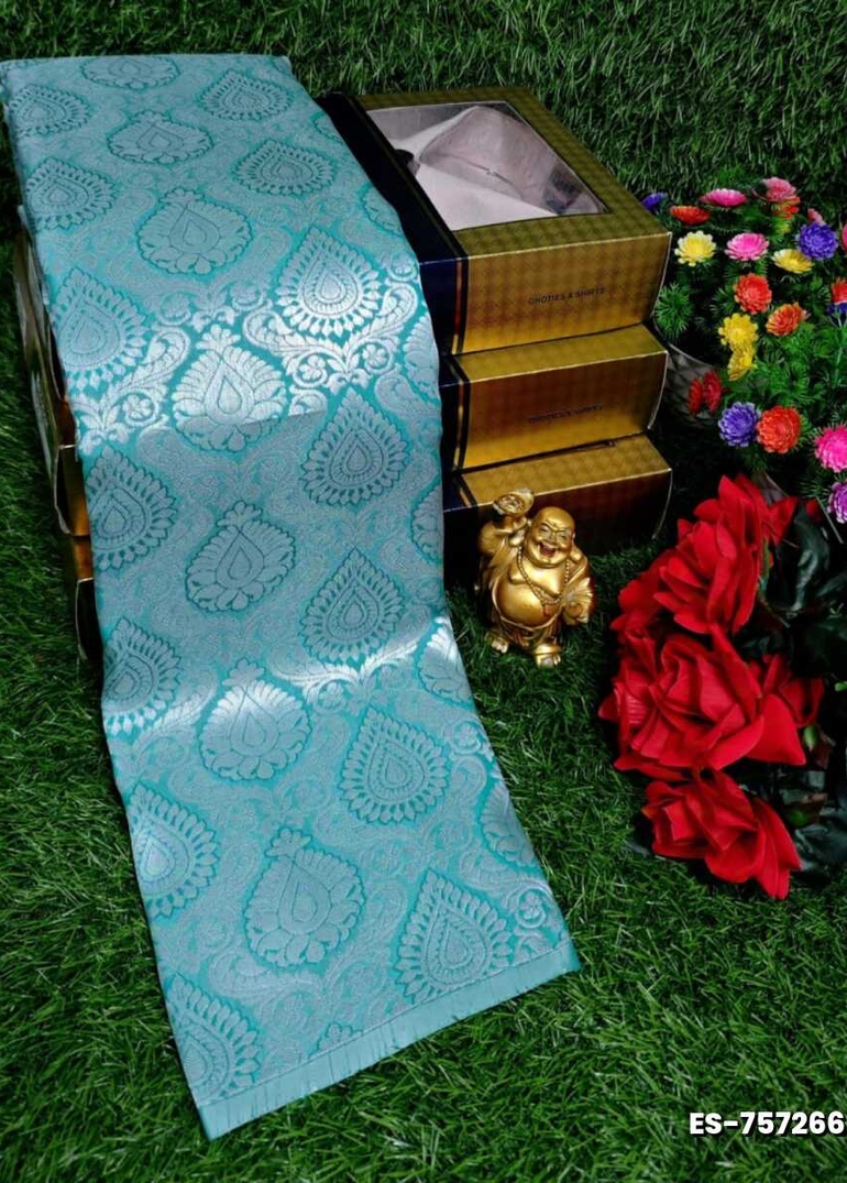 ELITE BRIDAL PICK &PICK SILK SAREES AND WEDDING ART SILK SAREES - TUQUOISE (7)