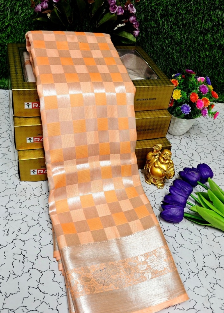 ELITE BRIDAL PICK &PICK SILK SAREES AND WEDDING ART SILK SAREES - ORANGE N (7)