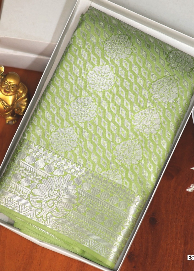 ELITE BRIDAL PICK &PICK SILK SAREES AND WEDDING ART SILK SAREES - LIGHT GREEN (12)