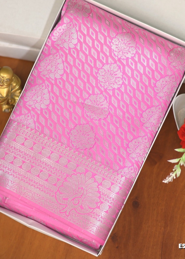 ELITE BRIDAL PICK &PICK SILK SAREES AND WEDDING ART SILK SAREES - PINK (5)