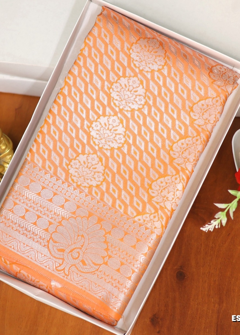 ELITE BRIDAL PICK &PICK SILK SAREES AND WEDDING ART SILK SAREES - ORANGE N (4)