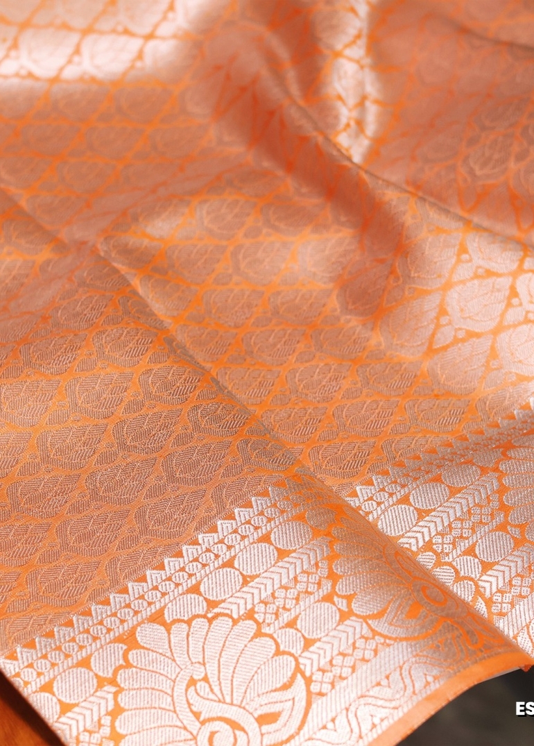 ELITE BRIDAL PICK &PICK SILK SAREES AND WEDDING ART SILK SAREES - ORANGE N (4)