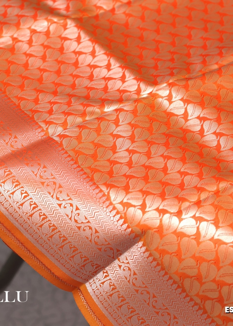 ELITE BRIDAL PICK &PICK SILK SAREES AND WEDDING ART SILK SAREES - ORANGE N (5)