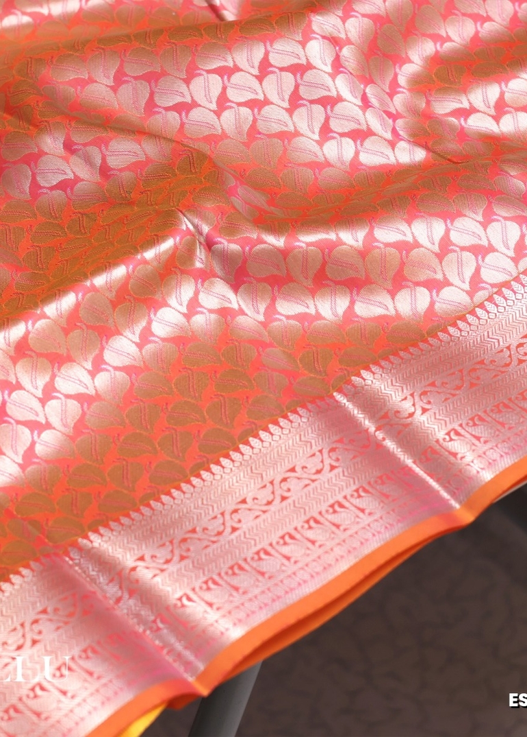 ELITE BRIDAL PICK &PICK SILK SAREES AND WEDDING ART SILK SAREES - CORAL COLOUR (6)
