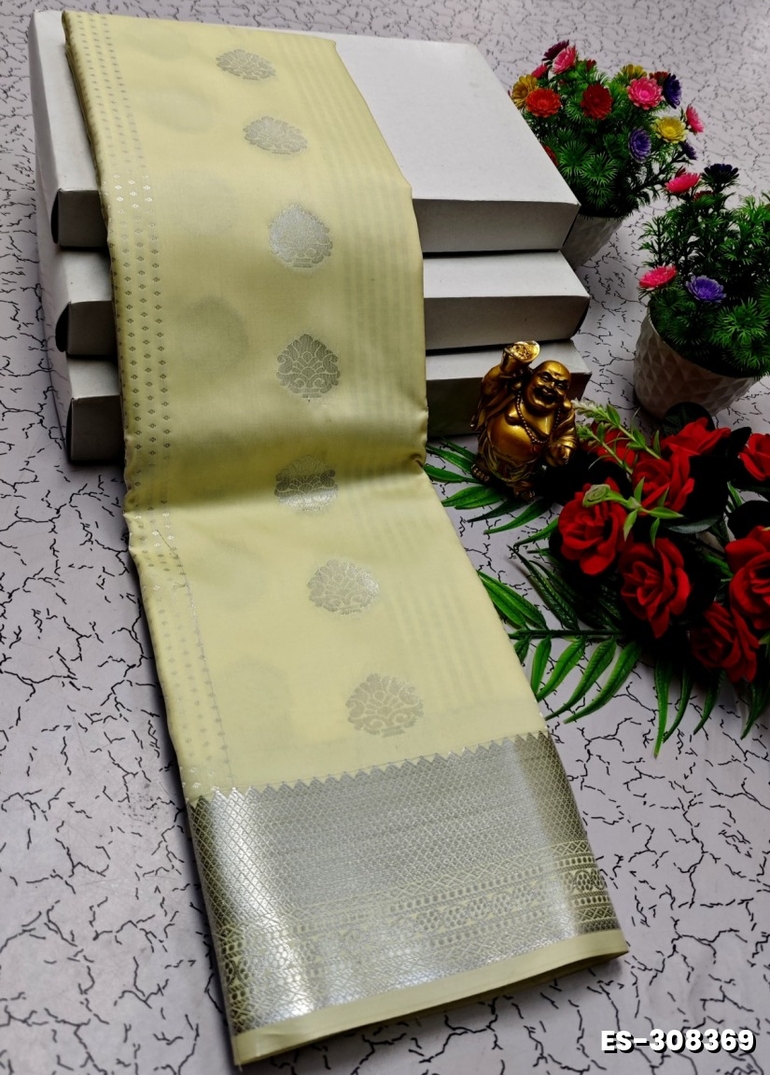BRIDAL SILK GOLD SILVAR AND COPPER ZARI WEAVE AND WEDDING ART SILK SAREES - BEIGE COLOUR (1)