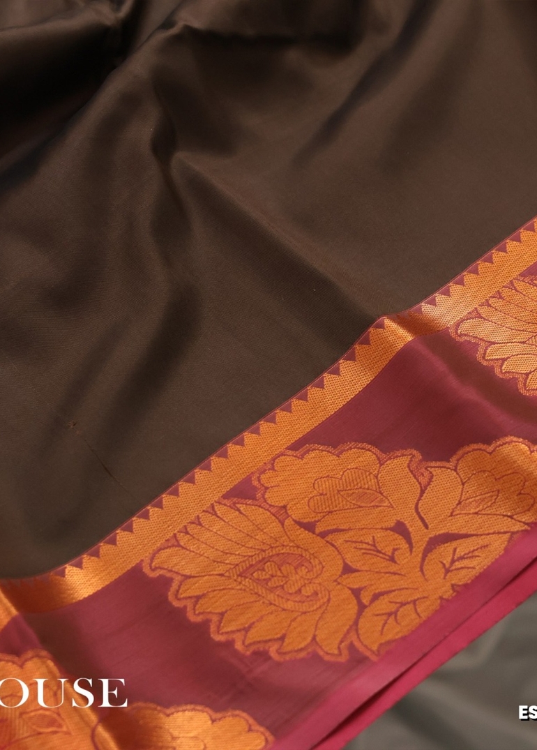 ELITE BRIDAL PICK &PICK SILK SAREES AND WEDDING ART SILK SAREES - COFEE BROWN (1)