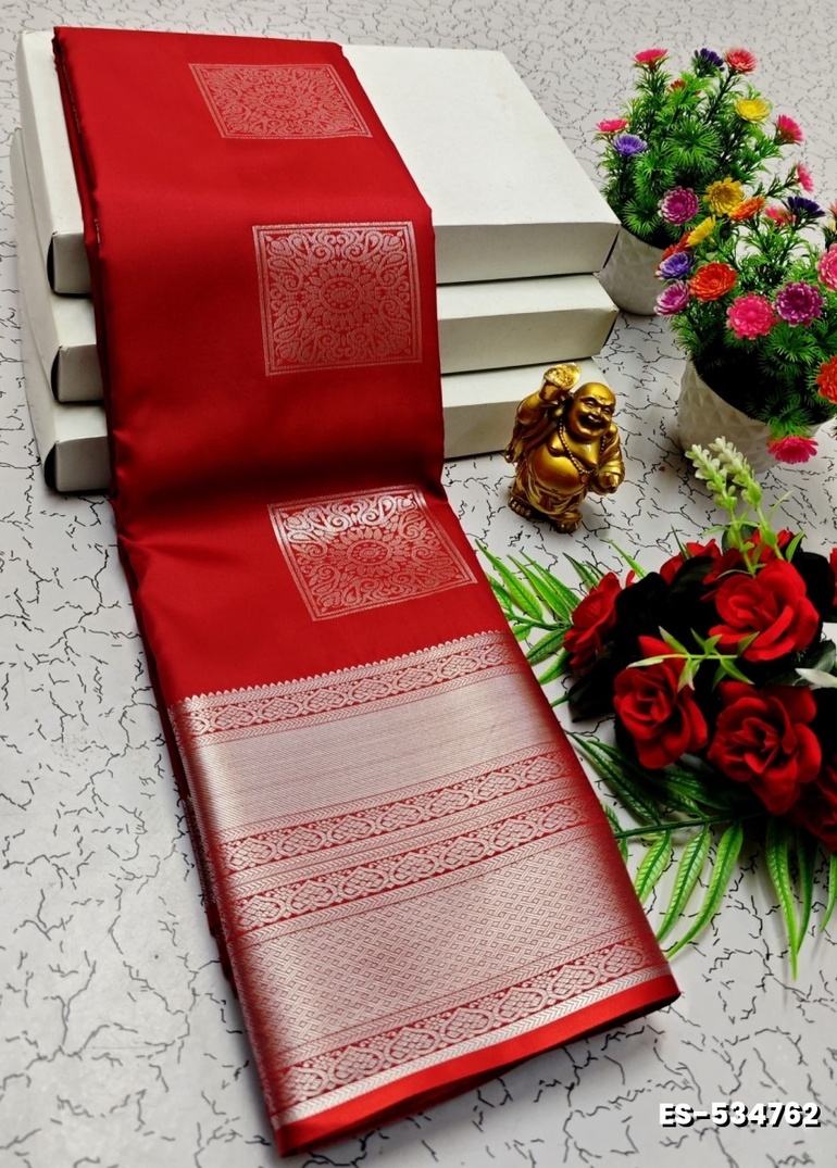 BRIDAL SILK GOLD SILVAR AND COPPER ZARI WEAVE AND WEDDING ART SILK SAREES - MAROON COLOR