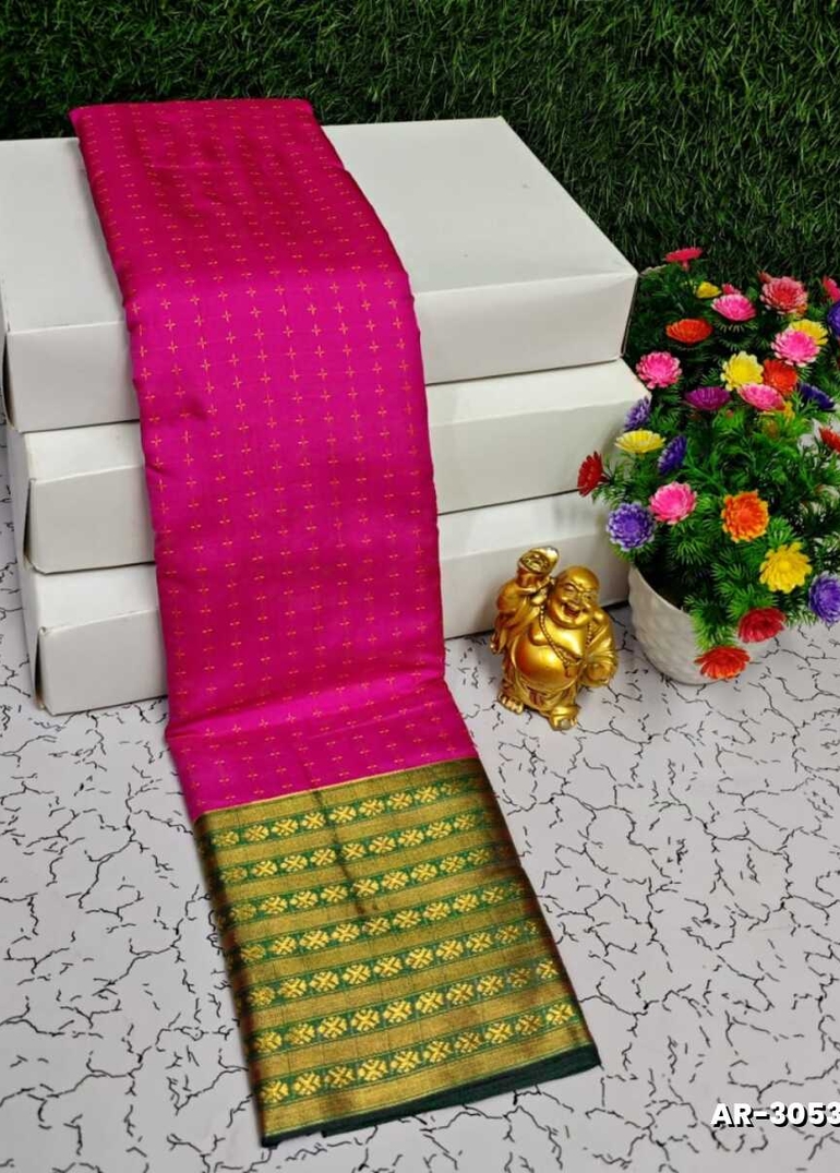 STAR SOFT SILK RICH LOOK DESIGN SOFT MATERIAL FUNCTION AND PART WEAR - DARK PINK