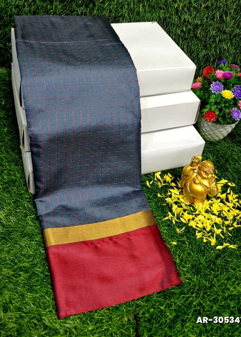 STAR SOFT SILK RICH LOOK DESIGN SOFT MATERIAL FUNCTION AND PART WEAR - GRAY